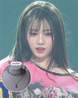 [Baby Monster ローラ Necklace] バレエコアムーンレイヤードネックレス(Surgical Steel)