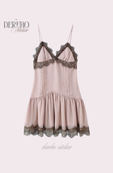 Rose Black Pink Sleeveless Dress