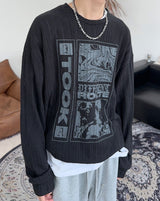 Reton graphic knit long sleeve