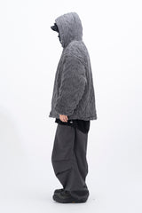 Manon Cable Hooded Fur Jacket