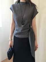 Moss wrap blouse