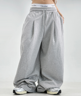 2000 ユニッツソルド❤🥰ファーストショッピング❤ S-XL❤ フリース❤ サイドプリーツワイドバルーントレーニングパンツ