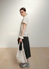 レースフラワーシュシュ_Beige&Cream