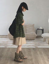 アメカジ フレア ミディ スカート