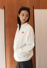 BOUCLE PATCH TRACK ZIP-UP