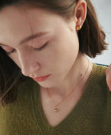 [925 silver] Un.silver.10 / full heart necklace (10mm)(gold)