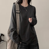 ワドン ベーシック ボックス ラウンド ロングスリーブ Tシャツ