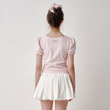 Lace Puff T-shirt (Pink)