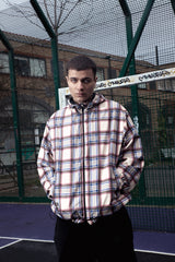 Check Pattern Reversible Windbreaker Pink 
