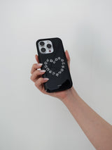 heart stud case (zebra)