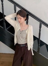 Bona Casual Border Button Sleeveless (5color)