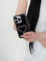 heart stud case (zebra)