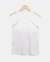 Roden Shell Button Dot Halter Sleeveless Top