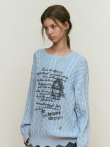 COLLECTION PRINTED SCALLOP KNIT [SKY]
