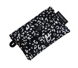 Simple Card wallet _Leopard Corduroy Black