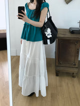 Punching Shirring T-shirt (2 colors)