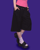 striped bermuda pants (belt set / 2color)