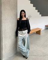 [BELLIDE MADE] マニー, ビンテージワイドデニムパンツ