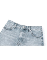 セレステグリッターホットフィックスデニムパンツ ライトブルー