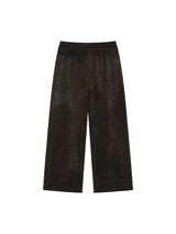 VELVET STRIPE WIDE PANTS (BROWN)