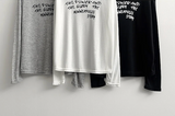 Alling lettering shoulder long sleeve tee