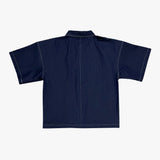 reverse terry pocket denim shortsleeve shirt_blue