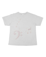 ドレミTシャツ / white melange