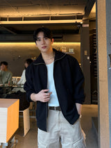 Remind knit zip up