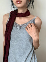 Vino Pleated Long Muffler