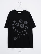 [unisex] レベア ルーズフィット リベット ドット ショート スリーブ ティー