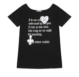 ROZIT HEART CROSS HOTFIX ONE SHOULDER HALF T