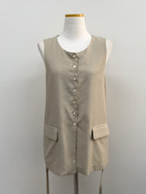 Momento Linen Long Vest