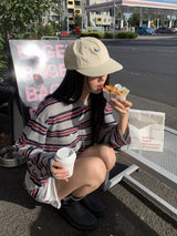 [ORIGINAL]ユニット サマー ストライプド ロングスリーブ Tシャツ