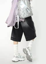 (UNISEX)ミッドナイトブラックバミューダショーツ