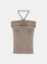 Rove Flower Halter Knit Top