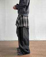Flap Layered Cotton Pants