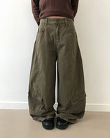 Behin Cargo Curved Balloon Wide Long Pants