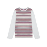  SWEATER STRIPE L/S (WHITE)