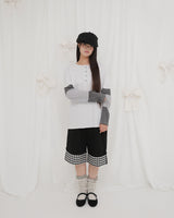 CHECK FOLDING BERMUDA SWEATPANTS