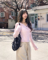 フォグ ダブルボタンモヘアカーディガン