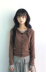 Round Pick Dot Cardigan