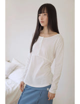 プラケット リブド ティーシャツ(WHITE)