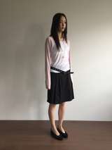 Fold wrap midi skirt (2color)