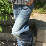ヒディッシュサマーワイドデニムパンツジーンズ 1Color