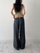 Hachi Shirred Strap Sleeveless Blouse