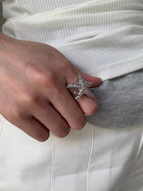 Twinkle starfish ring