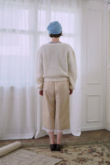 トリム レース パンツ、べージュ