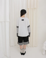 CHECK FOLDING BERMUDA SWEATPANTS