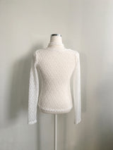 Lace scarf drape T