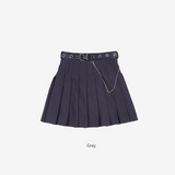 Elysium Belt Pleated Skirt